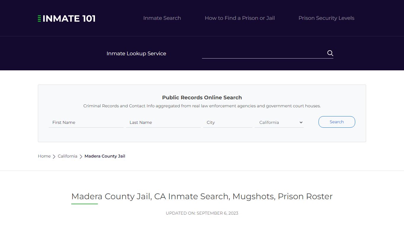 Madera County Jail, CA Inmate Search, Mugshots, Prison Roster